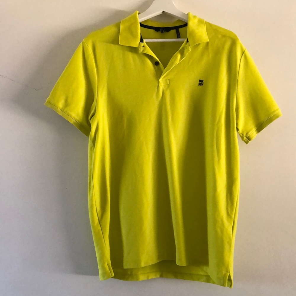 DKNY Neon Yellow Polo Shirt